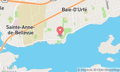 map, Baie D'Urfé Curling Club