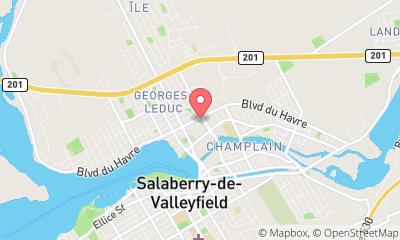 map, Club de Curling Valleyfield