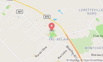 map, Salon de Quilles Val-Bélair