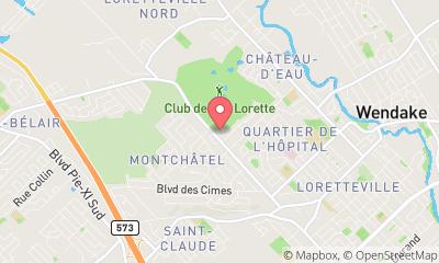 map, Club de golf de Lorette Inc