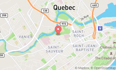 map, Bureau de Soccer Québec-Centre