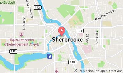 map, Corporation des métiers d'Art du Québec en Estrie