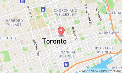 map, Dundas St West at Bay St