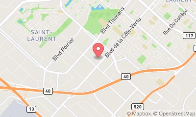 map, Club Voyages Marlin Travel (Côte-Vertu)