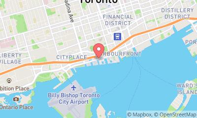 map, Queens Quay West at Rees St West Side