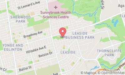 map, Leaside Lawn Bowling Club