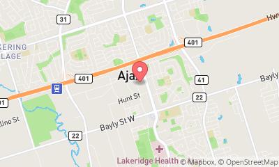 map, Ajax 5 pin Bowling Center