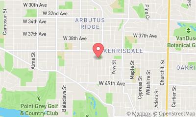 map, Kerrisdale Lawn Bowling Club