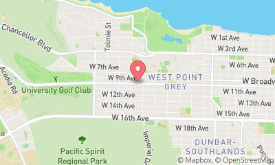 map, Purple Dragon School of Martial Arts - POINT GREY BRANCH