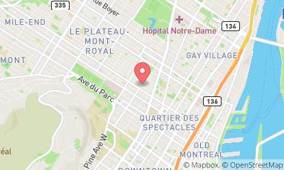 map, elleFITNESS Montreal