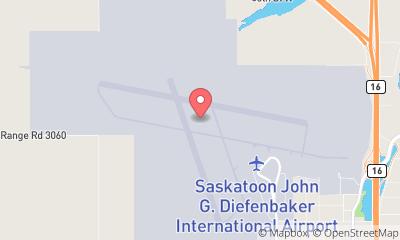 map, Saskatoon John G. Diefenbaker International Airport