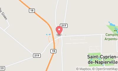 map, Motel Souvenir (Sortie 21 Autoroute 15 Napierville)