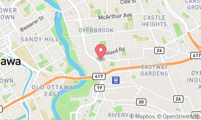 map, Hampton Inn by Hilton Ottawa