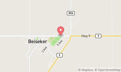 map, Beiseker Campground