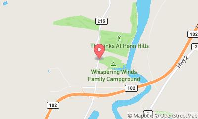 map, whispering winds family camground