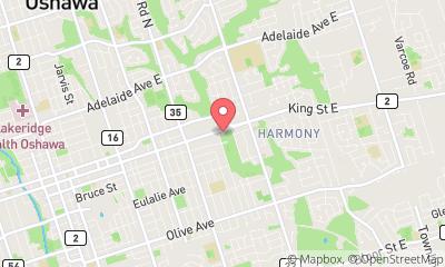 map, Kingsway Motel Oshawa