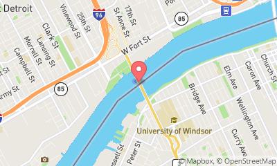 map, Ambassador Bridge