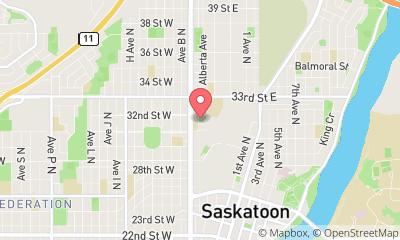 map, Saskatoon Lasers Swim Club
