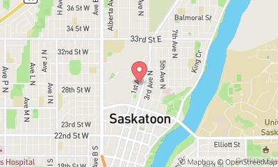 map, Forward Coach Lines Saskatoon