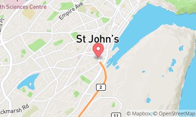 map, Hilton Garden Inn St. John's, Newfoundland, Canada