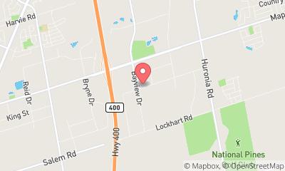 map, Hamilton School of Irish Dance (Barrie)