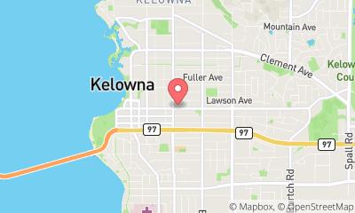 map, Kelowna Okanagan Lake Hostel