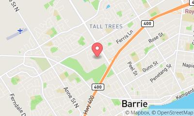 map, Bowlerama Barrie