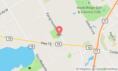 map, Orillia Fairgrounds Farmers' Market