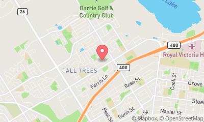 map, Yellow Door Barrie BnB Executive Suites