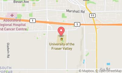map, University of the Fraser Valley