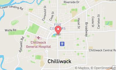 map, Chilliwack Dart & Tackle Shop