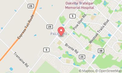 map, Oakville Limo & Party Bus Services