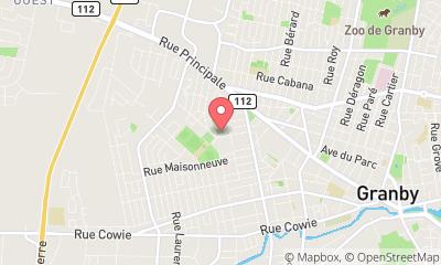 map, Centre aquatique Desjardins de Granby