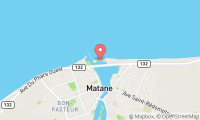 map, Club de Yacht de Matane