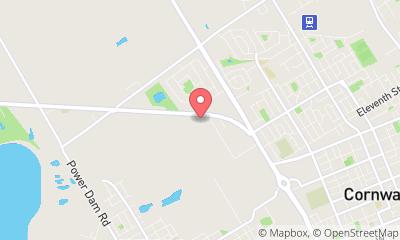 map, OYO First Canada Hotel Cornwall Hwy 401 ON